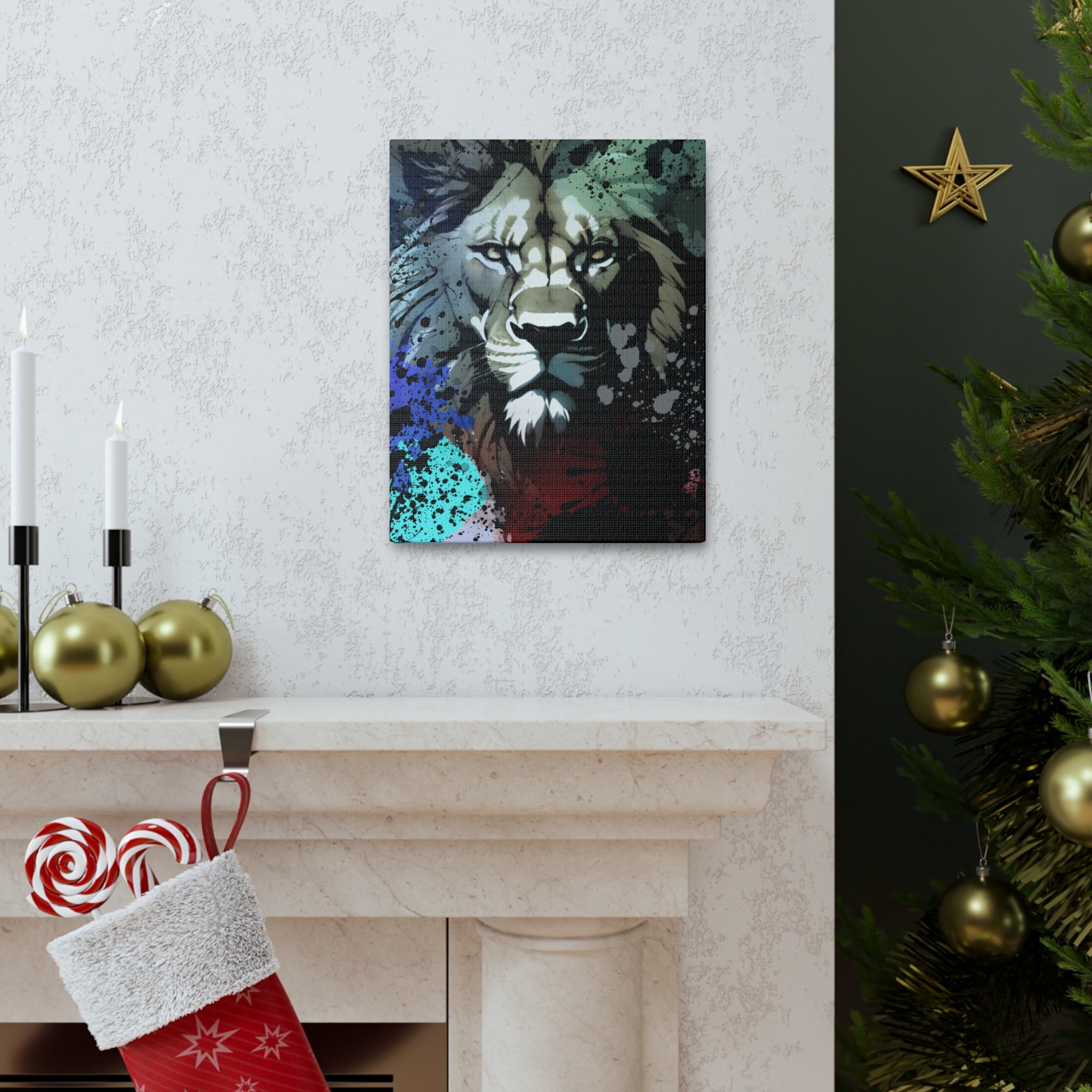 Drip Lion Froze Motif - Canvas