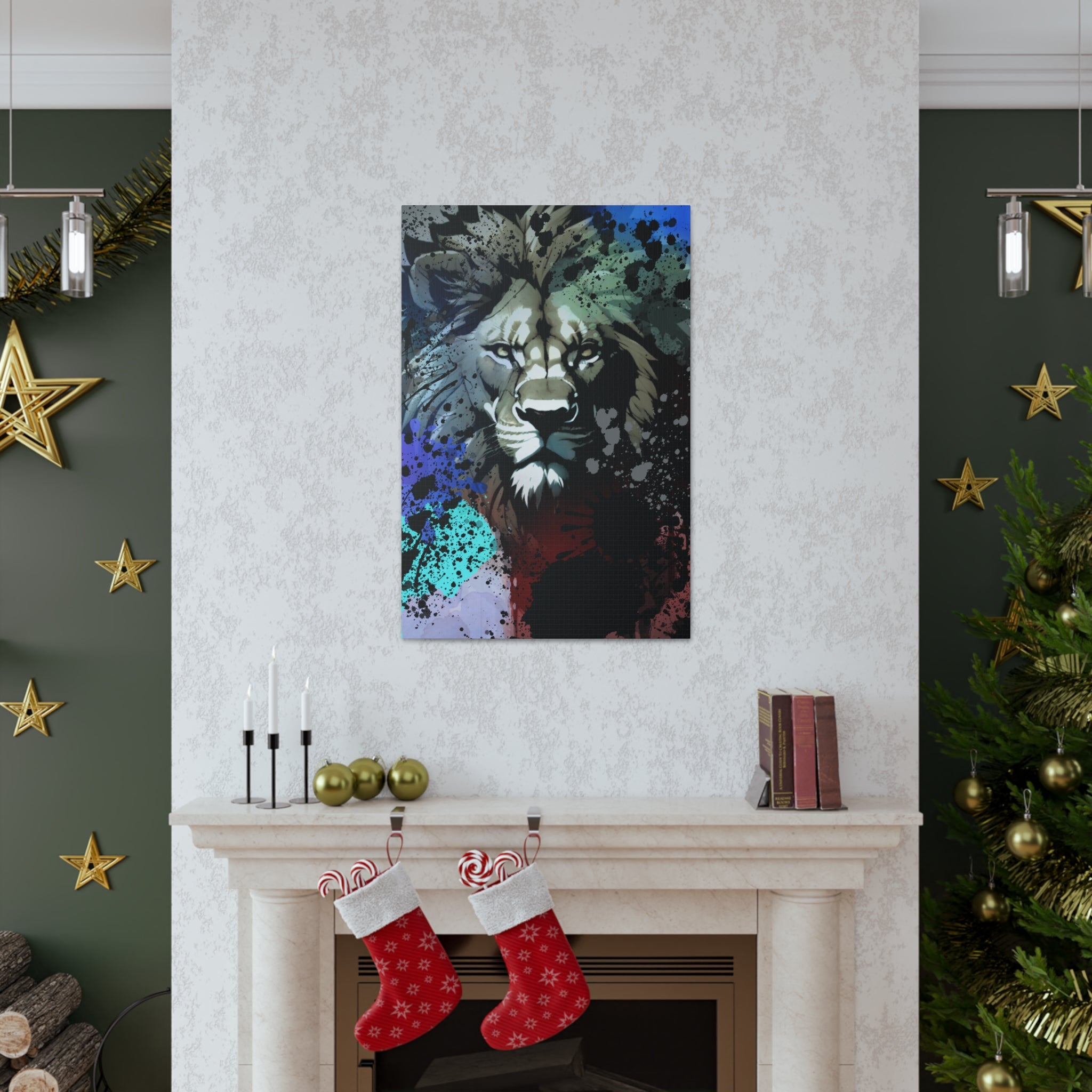 Drip Lion Froze Motif - Canvas