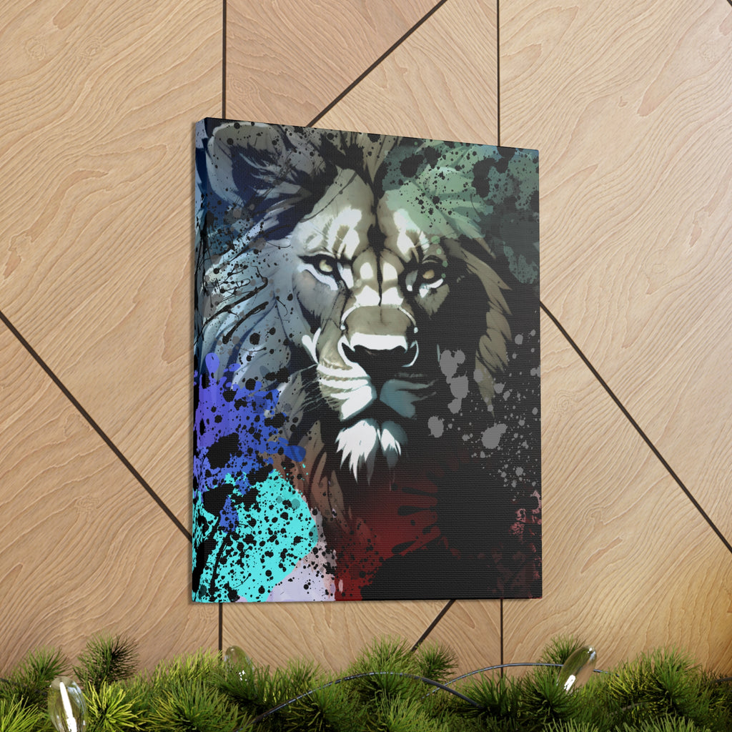 Drip Lion Froze Motif - Canvas