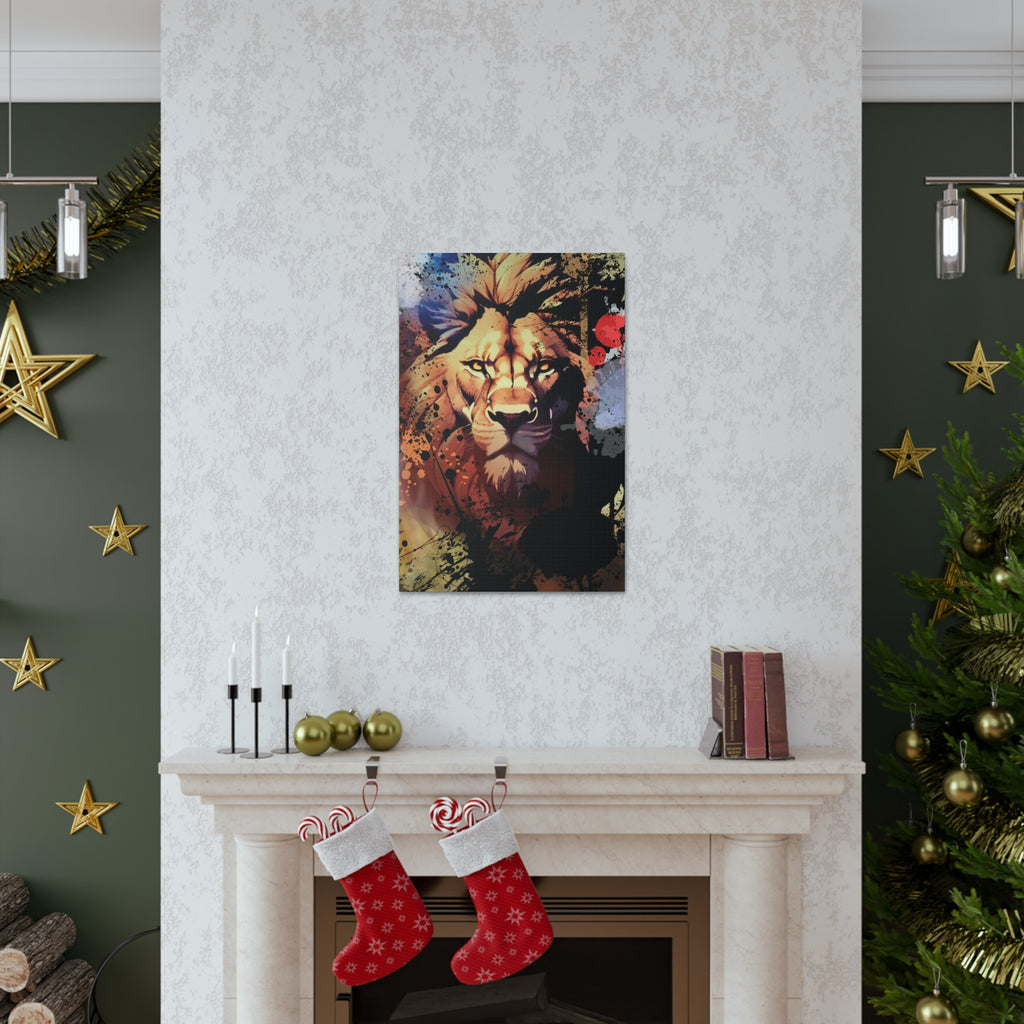 Drip Lion Inferno Motif - Canvas