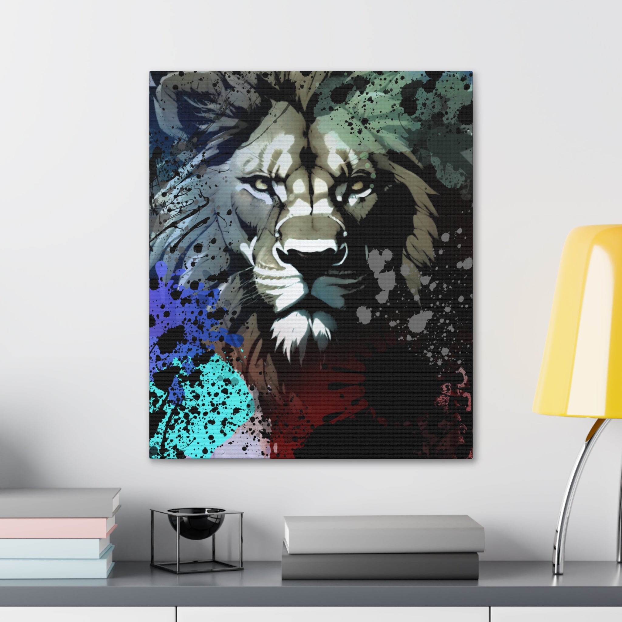Drip Lion Froze Motif - Canvas