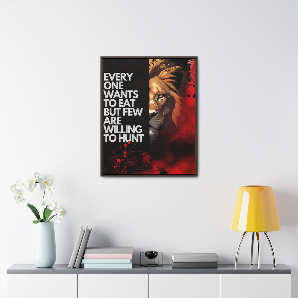 HUNT Motive - Canvas with Vertical Frame