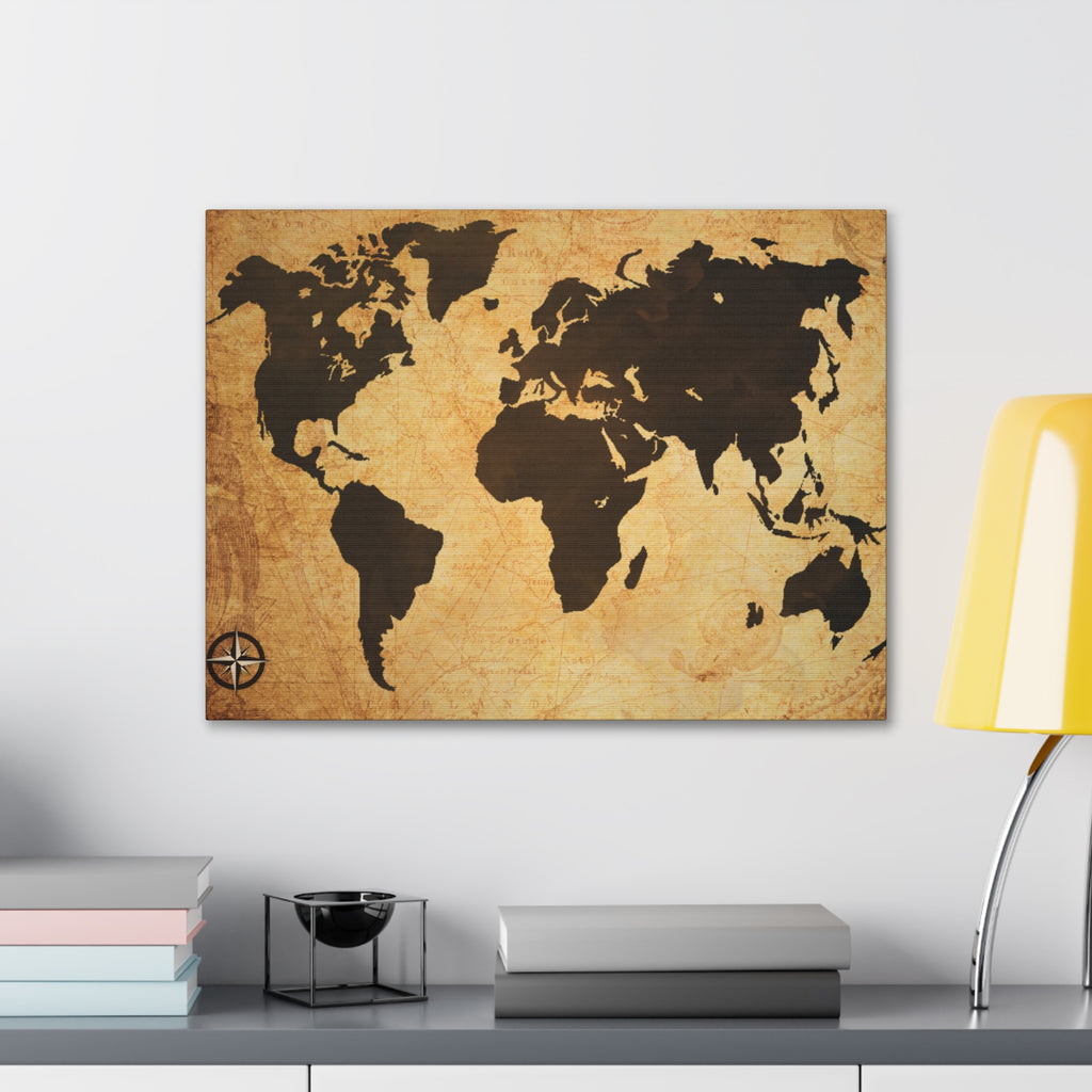World Map  Espresso Coffee Course - Canvas