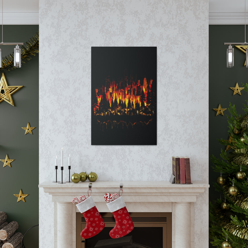 Night Light Life Landscape - Canvas