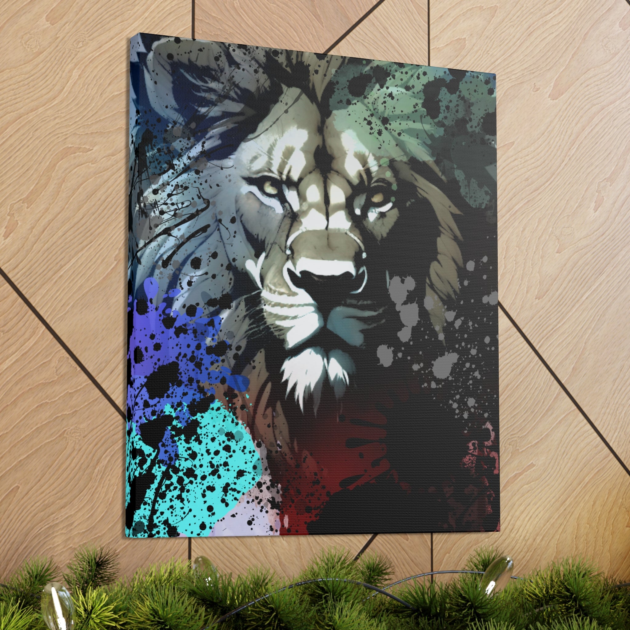 Drip Lion Froze Motif - Canvas