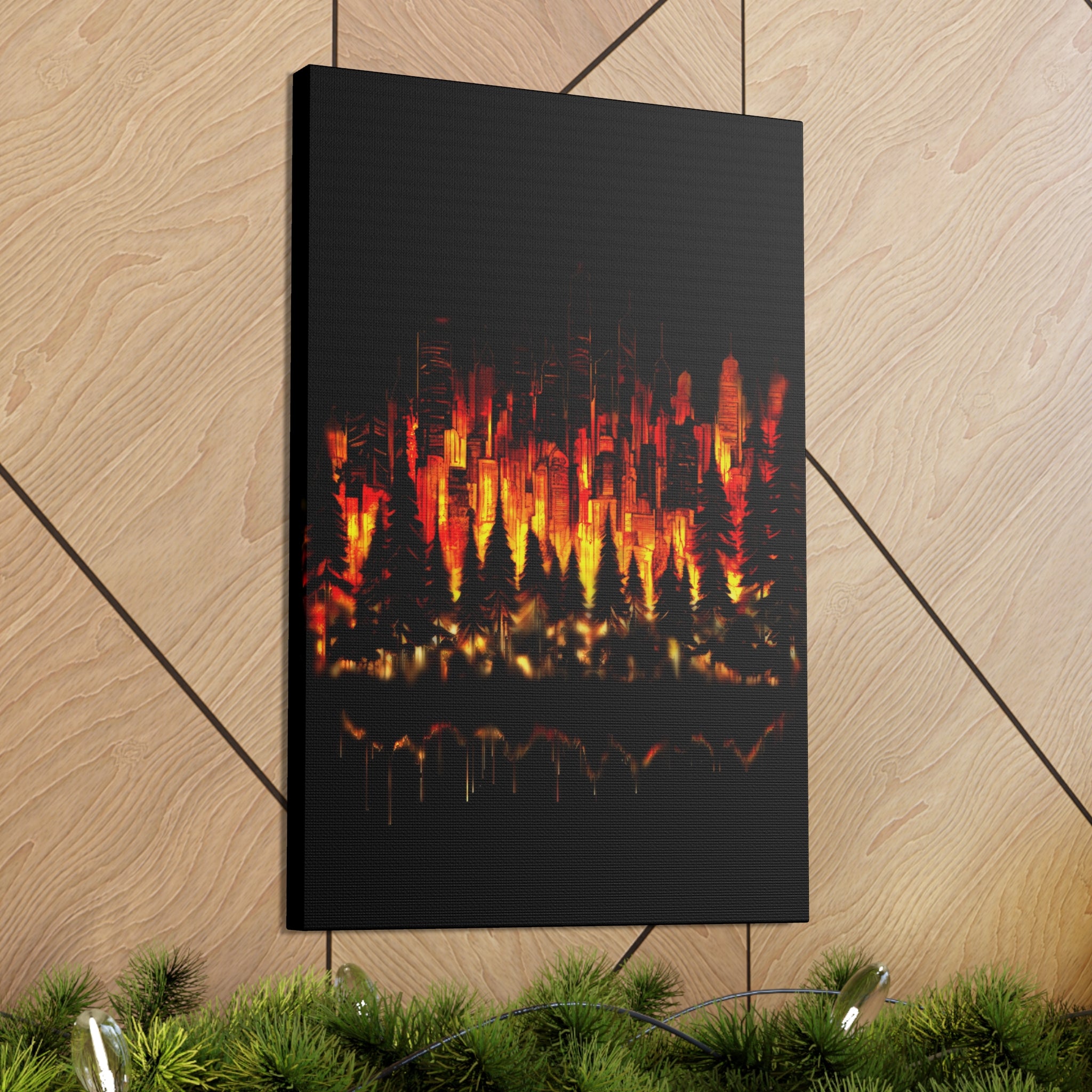 Night Light Life Landscape - Canvas