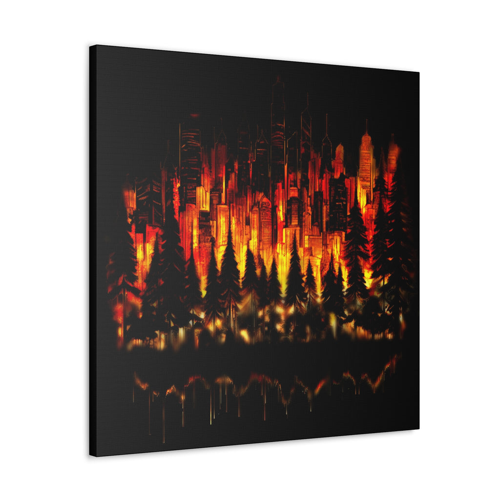 Night Light Life Landscape - Canvas