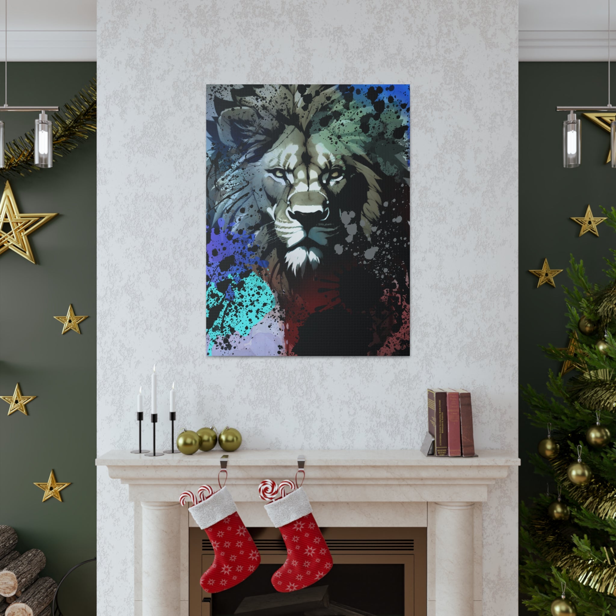 Drip Lion Froze Motif - Canvas