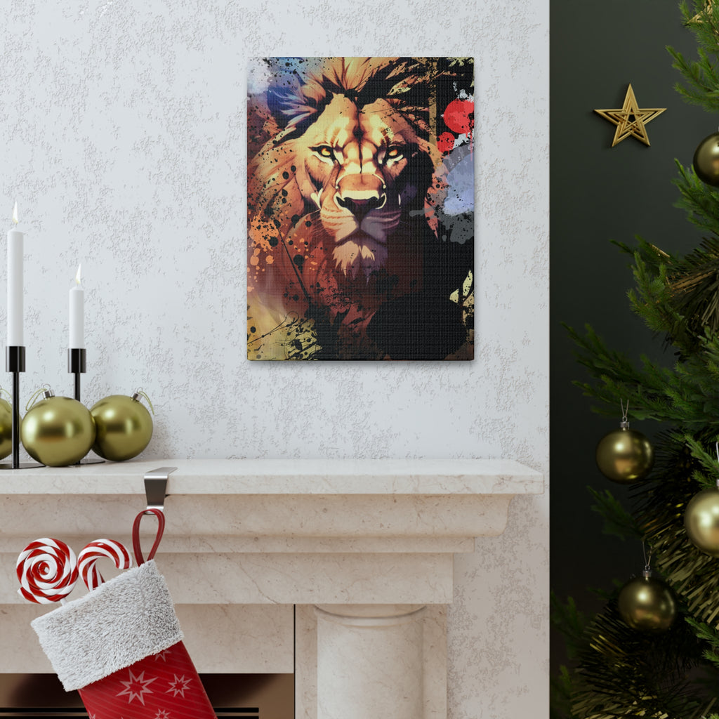Drip Lion Inferno Motif - Canvas