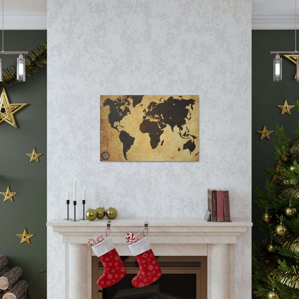 World Map  Espresso Coffee Course - Canvas