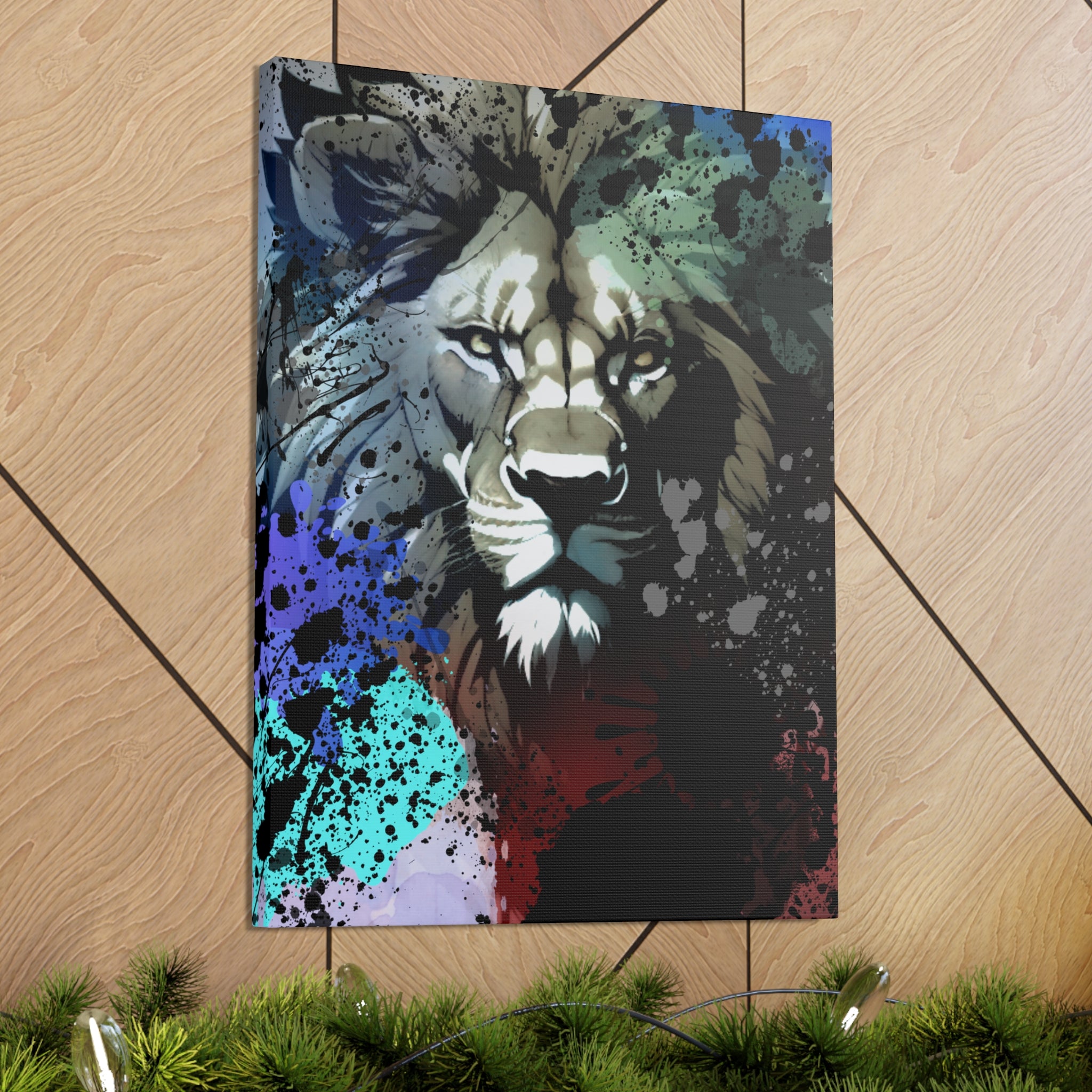 Drip Lion Froze Motif - Canvas