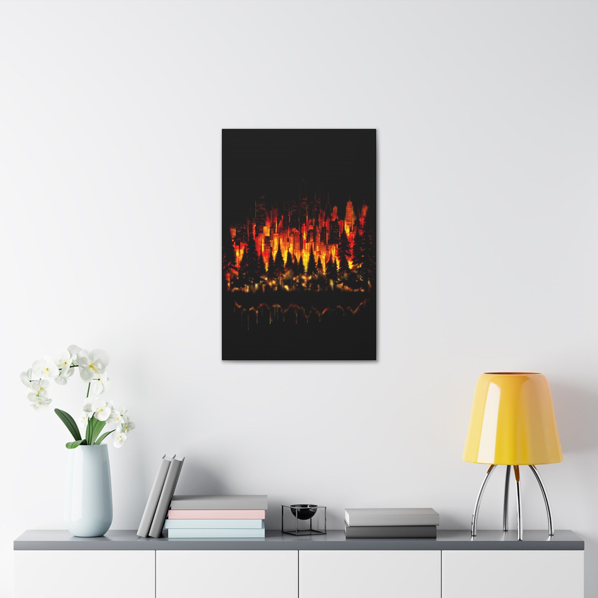 Night Light Life Landscape - Canvas