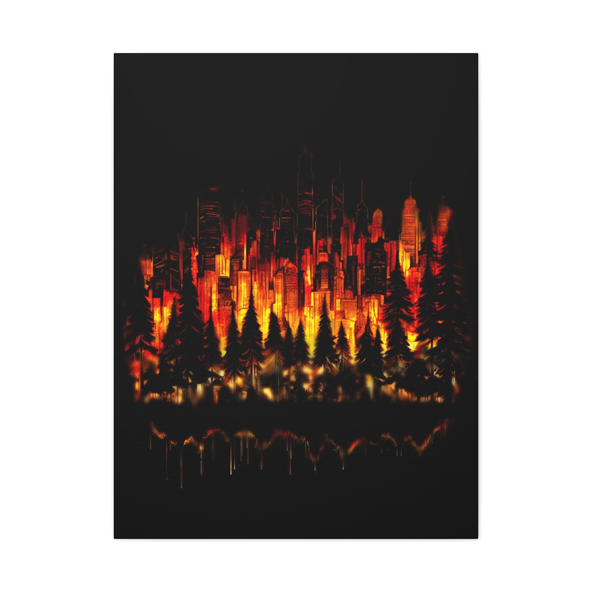 Night Light Life Landscape - Canvas