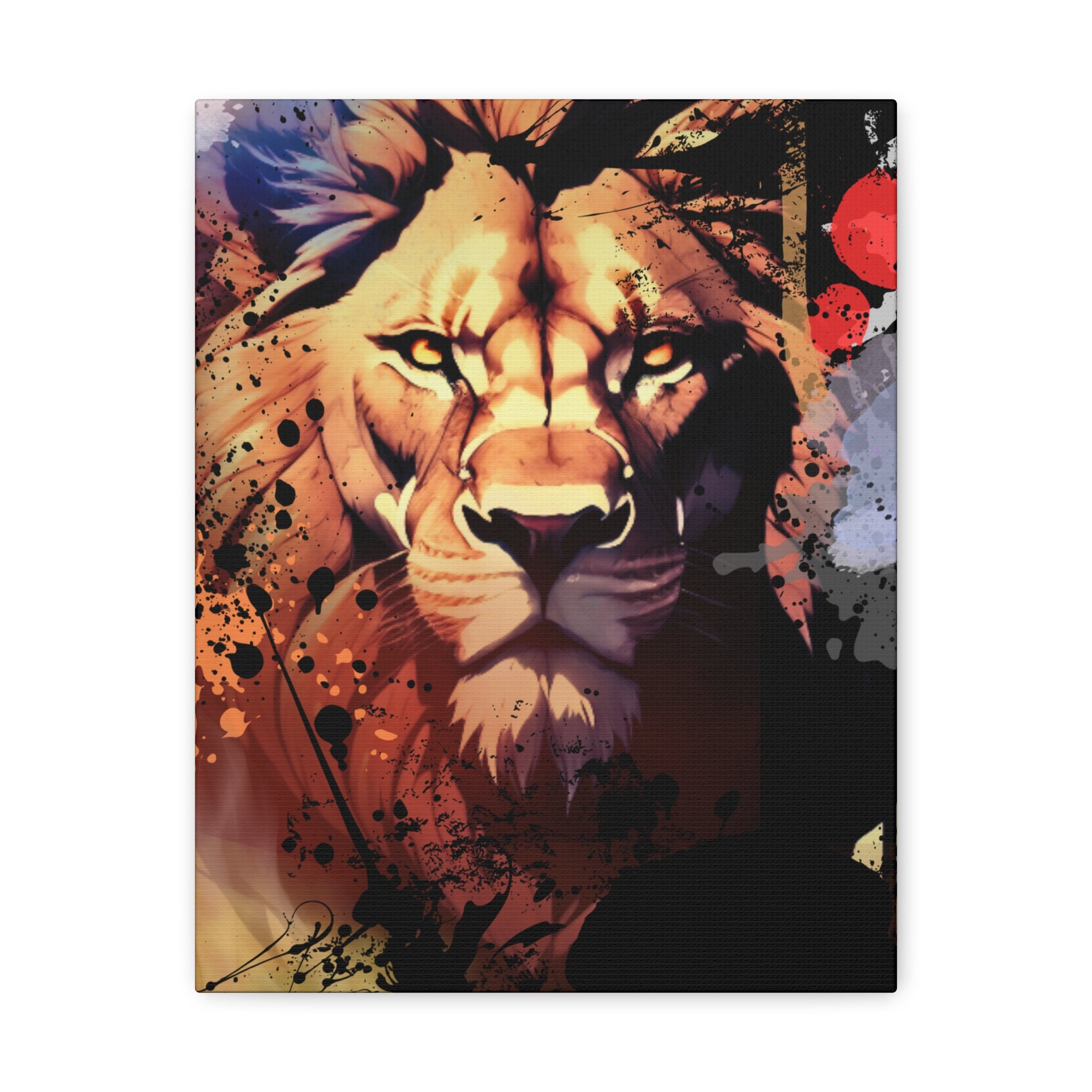 Drip Lion Inferno Motif - Canvas