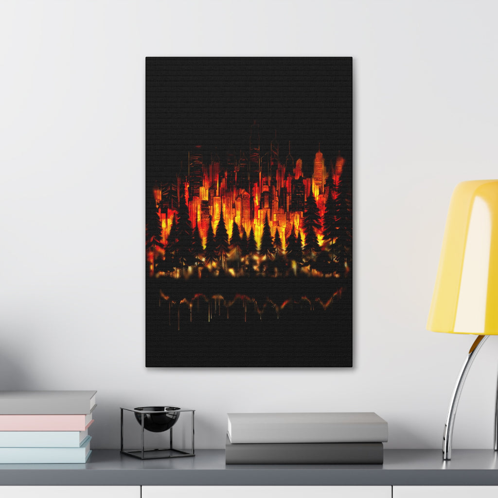 Night Light Life Landscape - Canvas