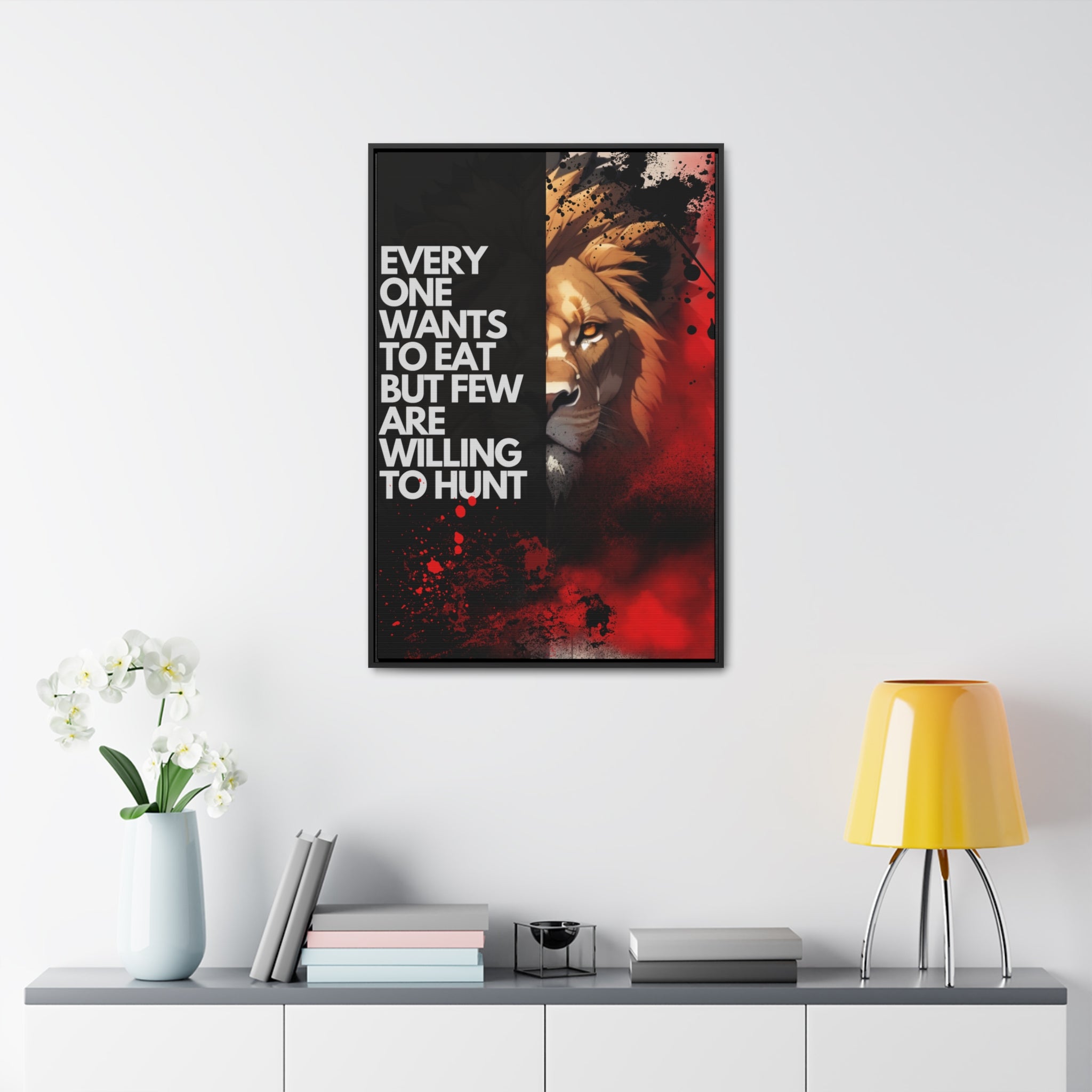 HUNT Motive - Canvas with Vertical Frame