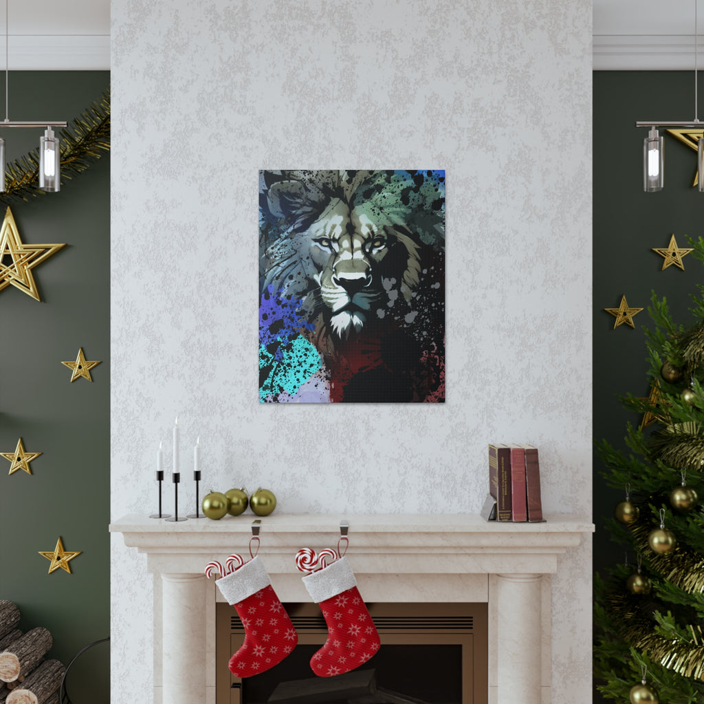 Drip Lion Froze Motif - Canvas