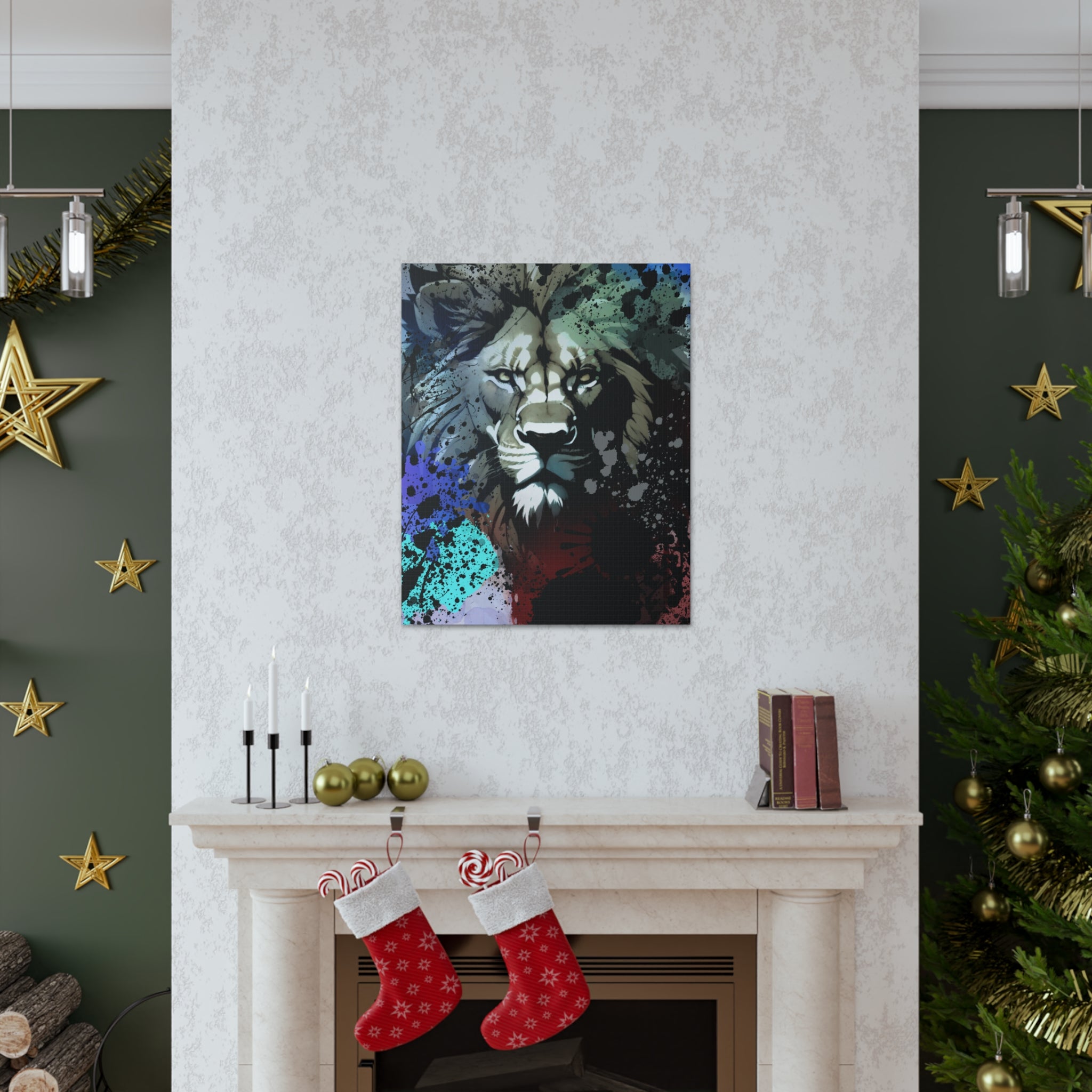 Drip Lion Froze Motif - Canvas