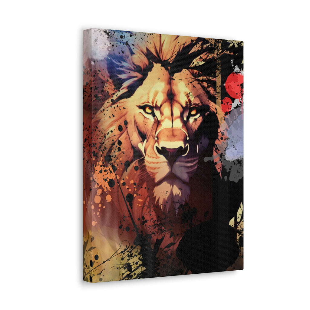 Drip Lion Inferno Motif - Canvas