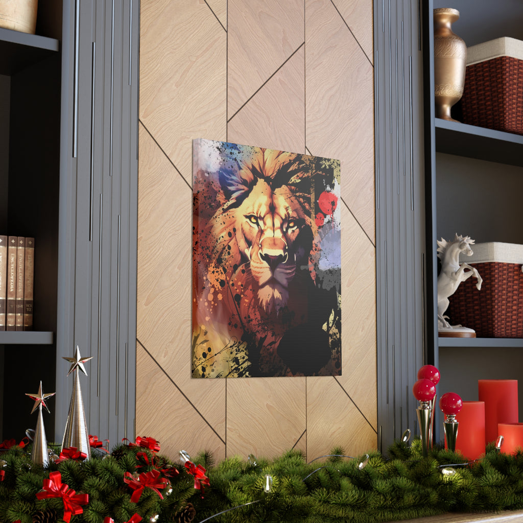 Drip Lion Inferno Motif - Canvas