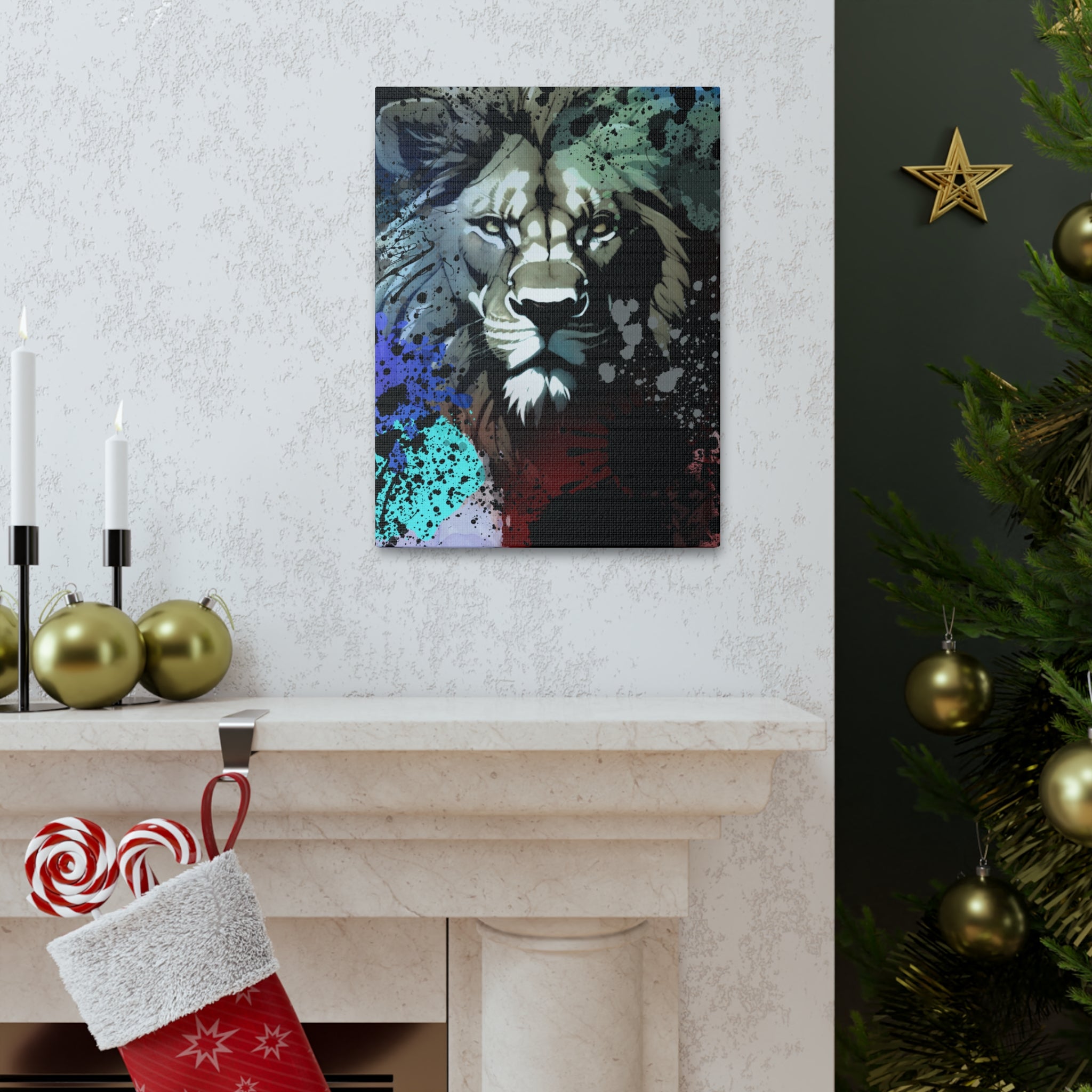 Drip Lion Froze Motif - Canvas