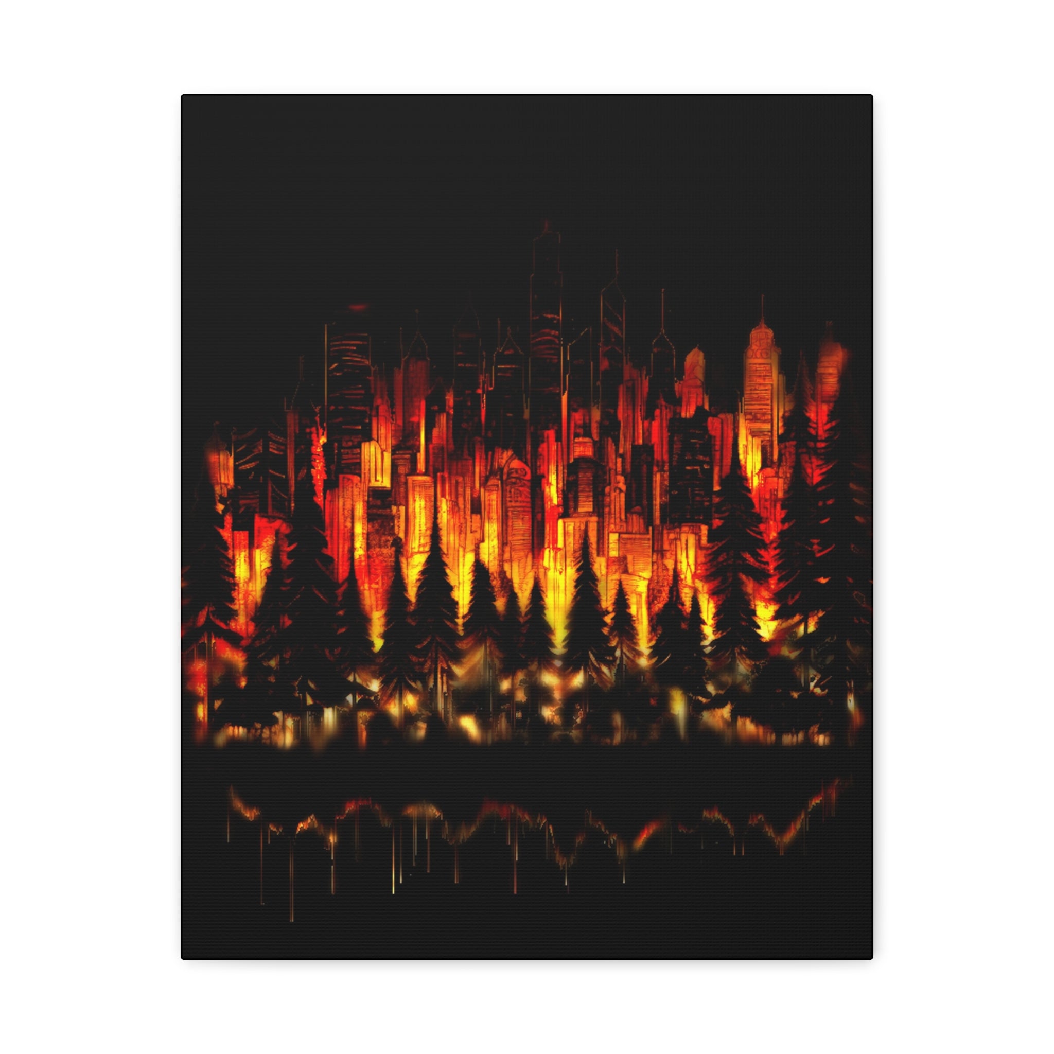 Night Light Life Landscape - Canvas