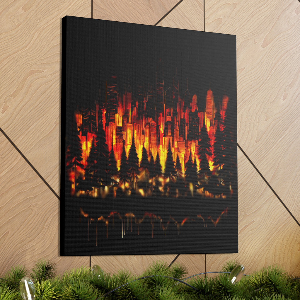 Night Light Life Landscape - Canvas