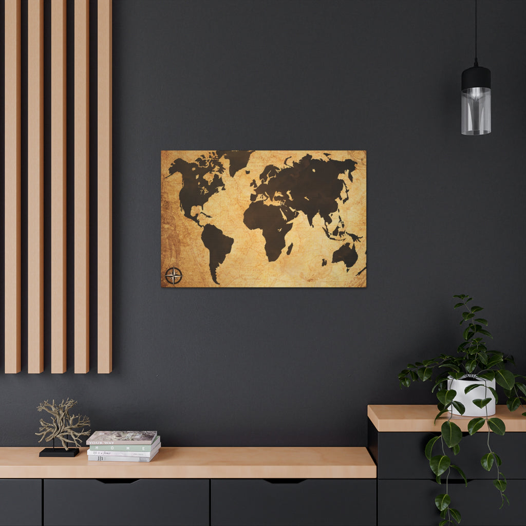 World Map  Espresso Coffee Course - Canvas