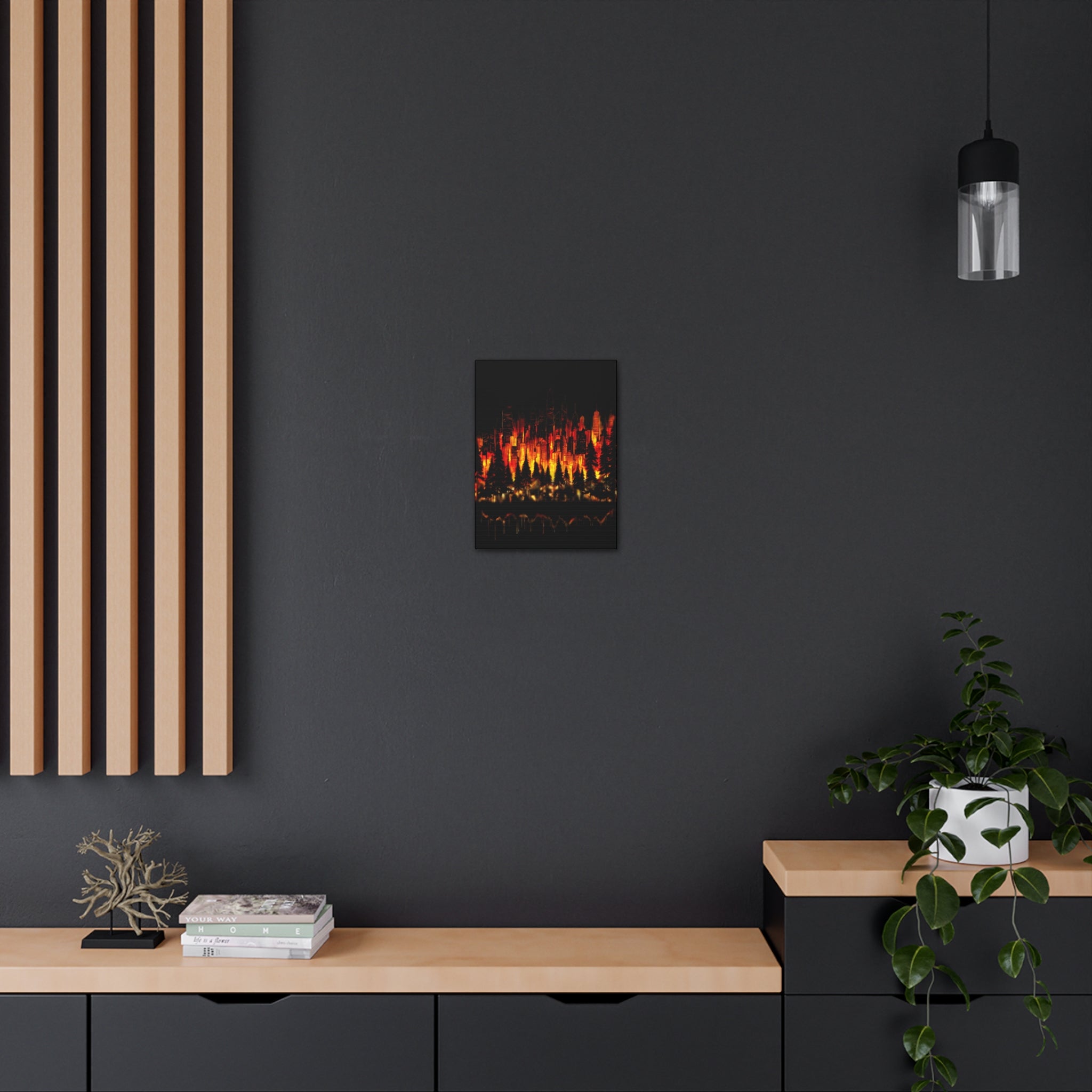 Night Light Life Landscape - Canvas