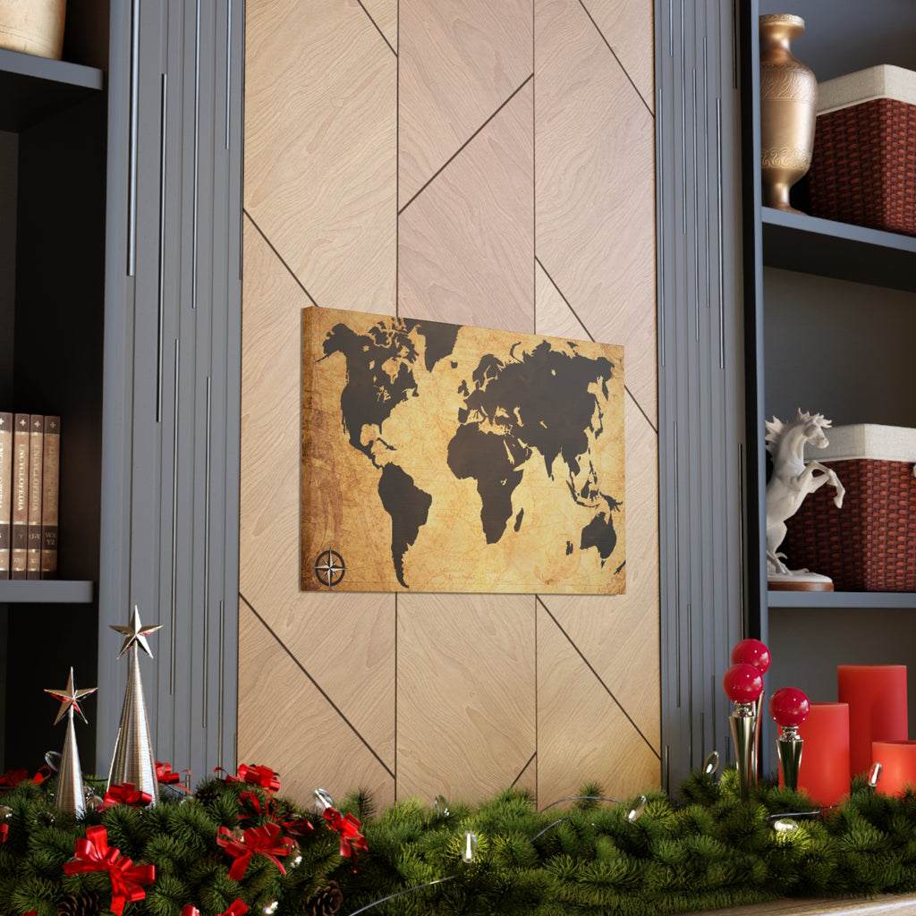 World Map  Espresso Coffee Course - Canvas
