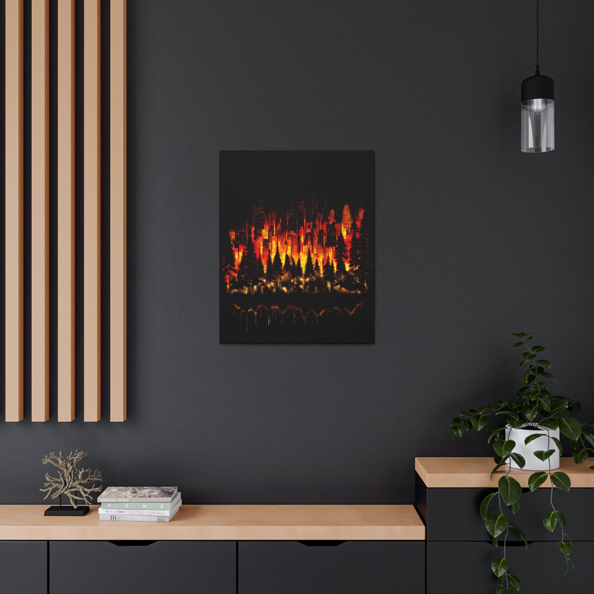 Night Light Life Landscape - Canvas