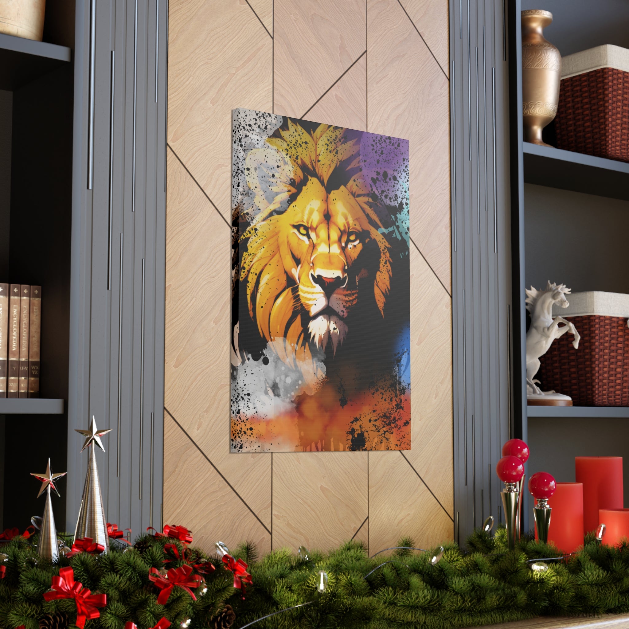 Drip Lion Swag Motif - Canvas