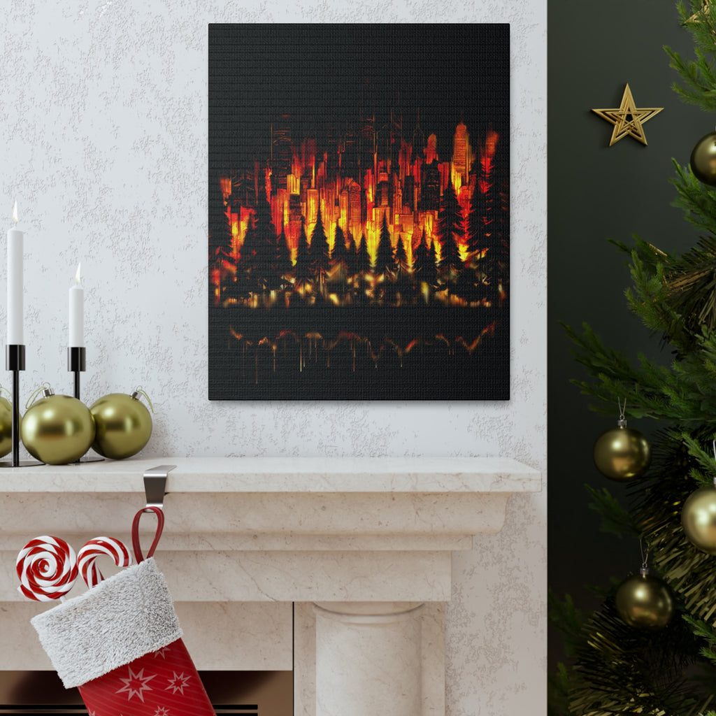 Night Light Life Landscape - Canvas
