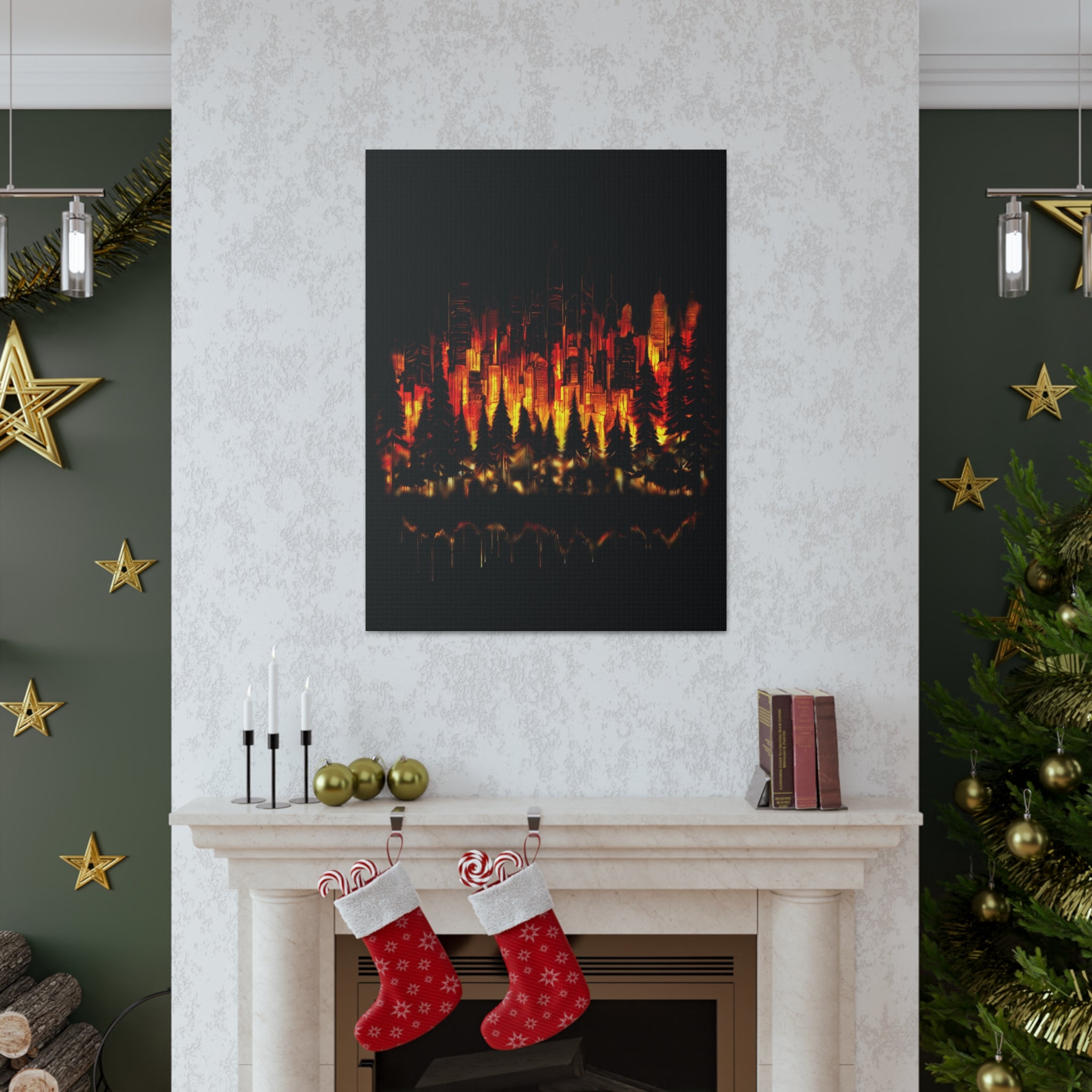 Night Light Life Landscape - Canvas