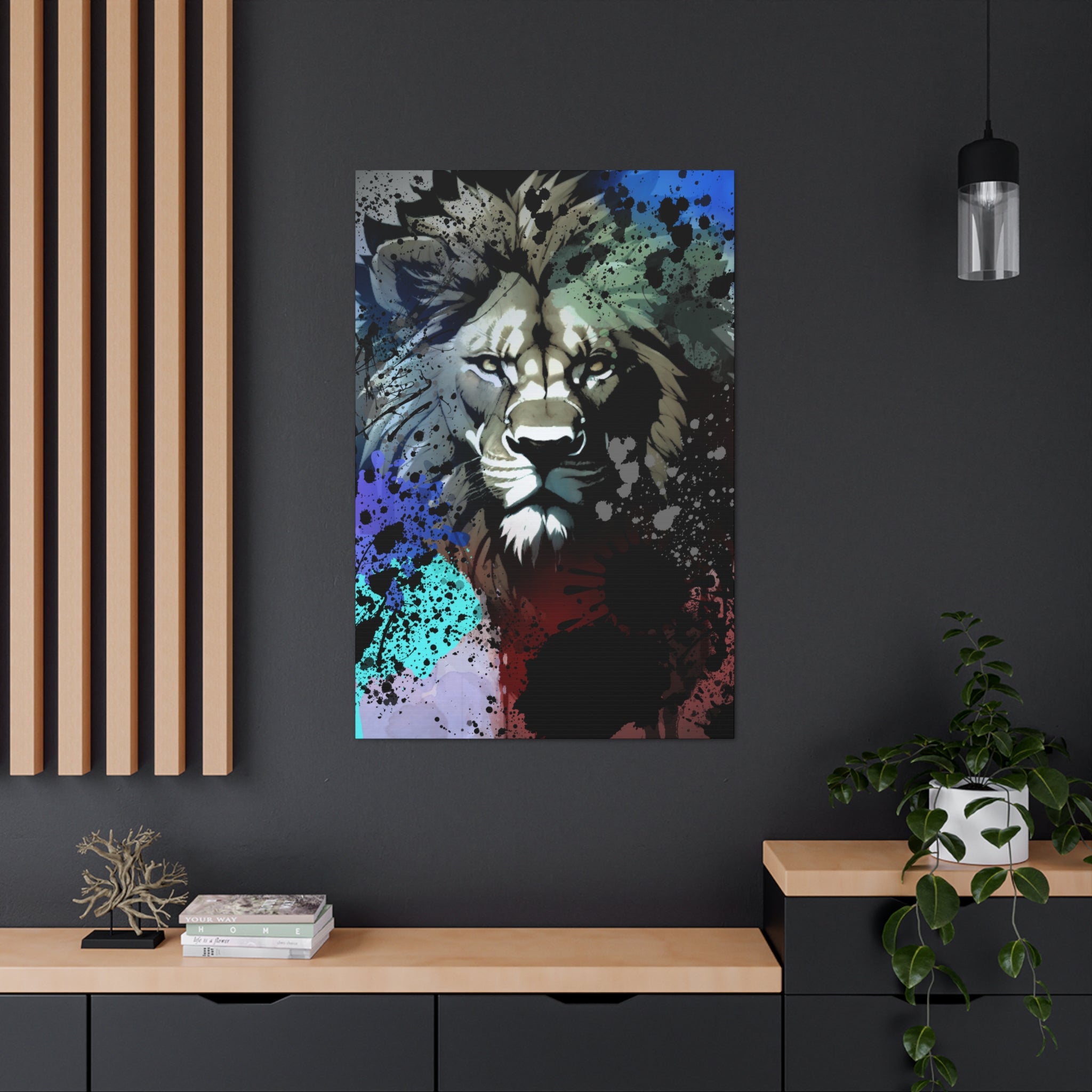 Drip Lion Froze Motif - Canvas