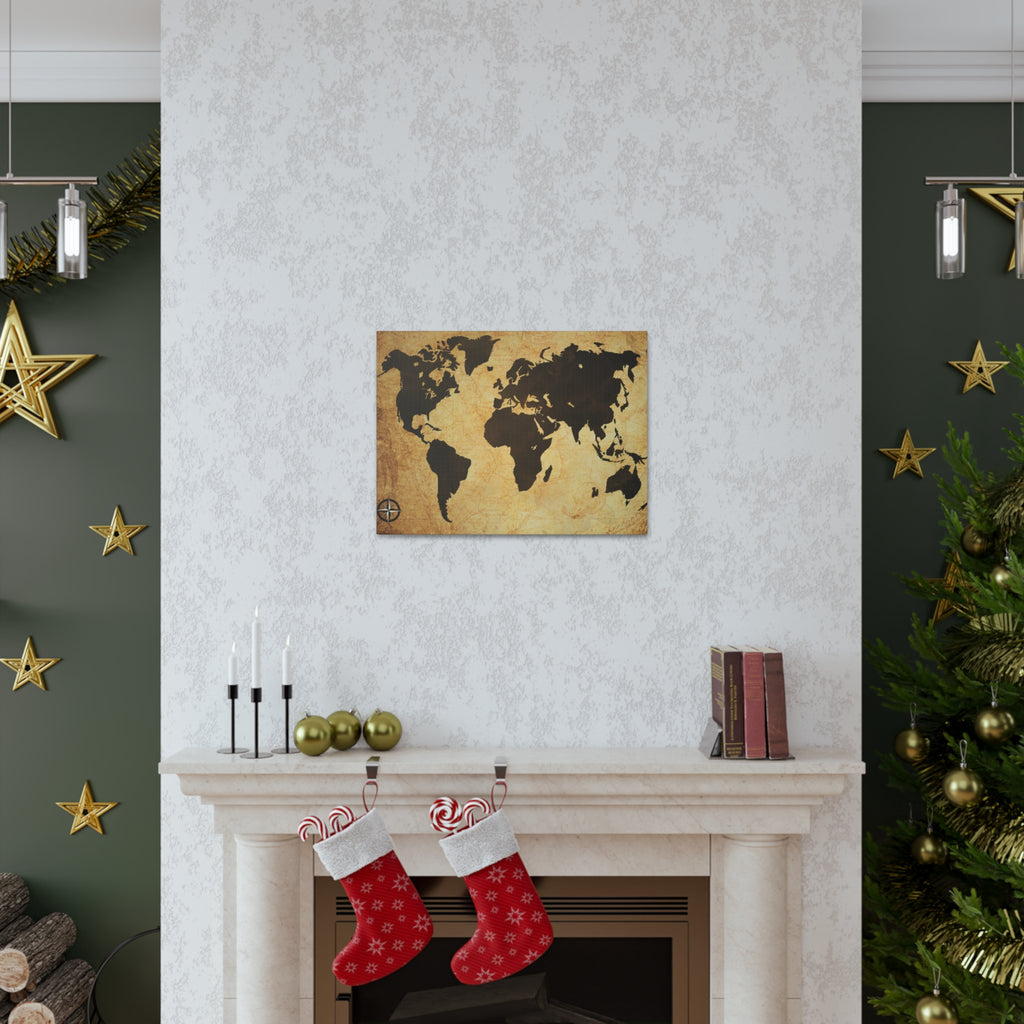 World Map  Espresso Coffee Course - Canvas