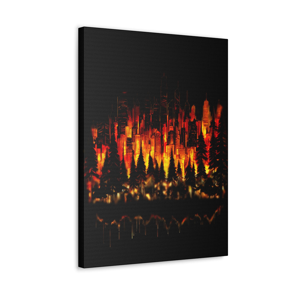 Night Light Life Landscape - Canvas