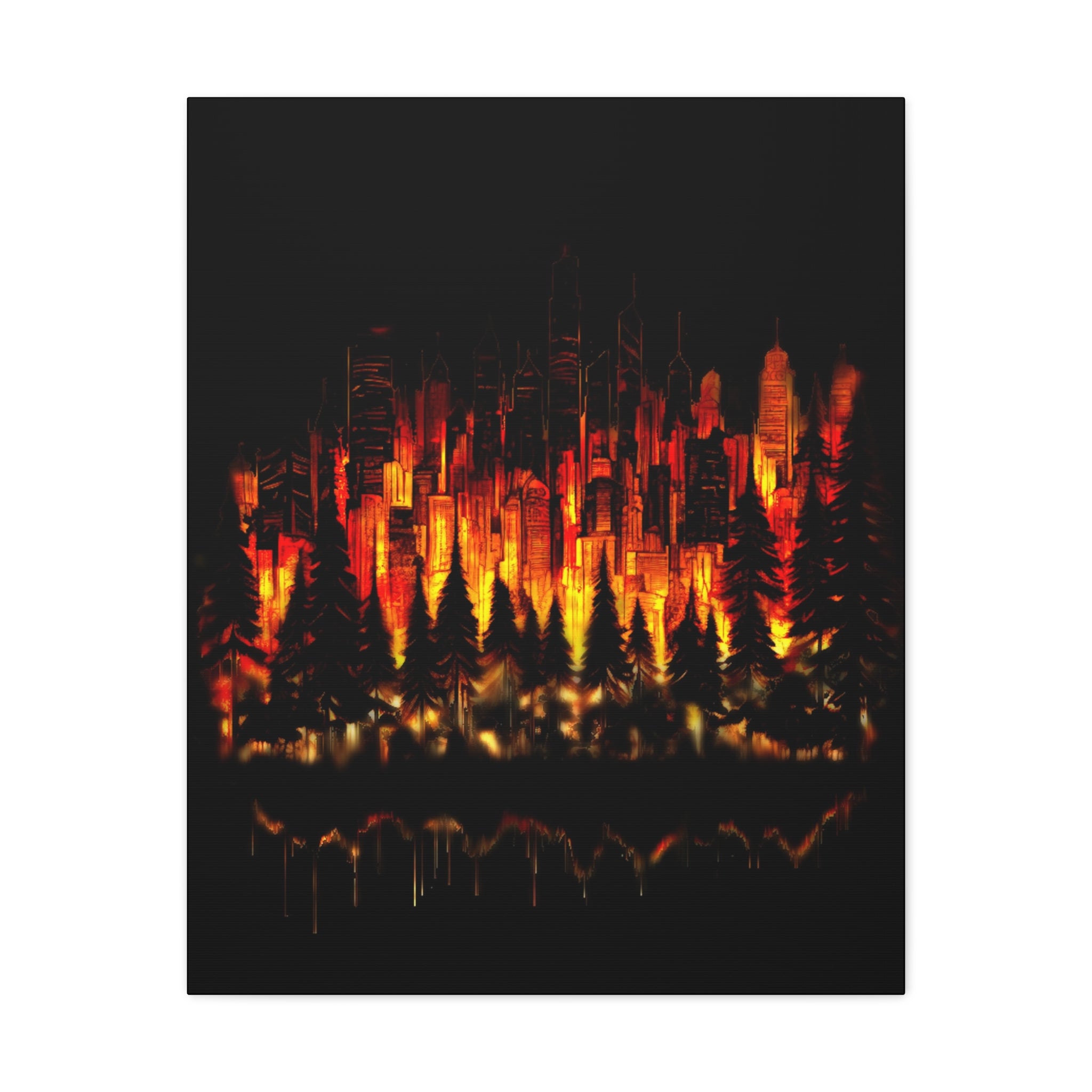 Night Light Life Landscape - Canvas