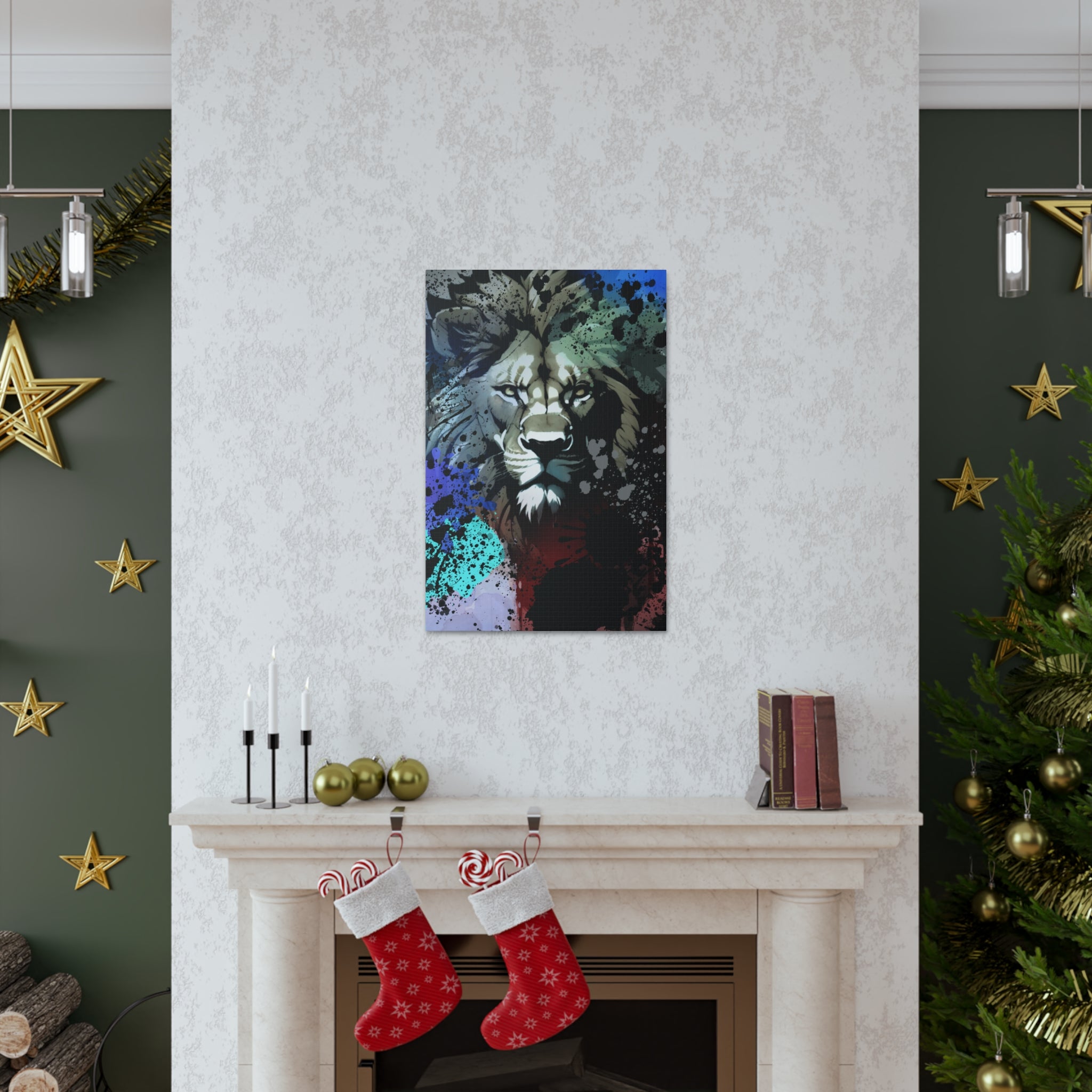 Drip Lion Froze Motif - Canvas
