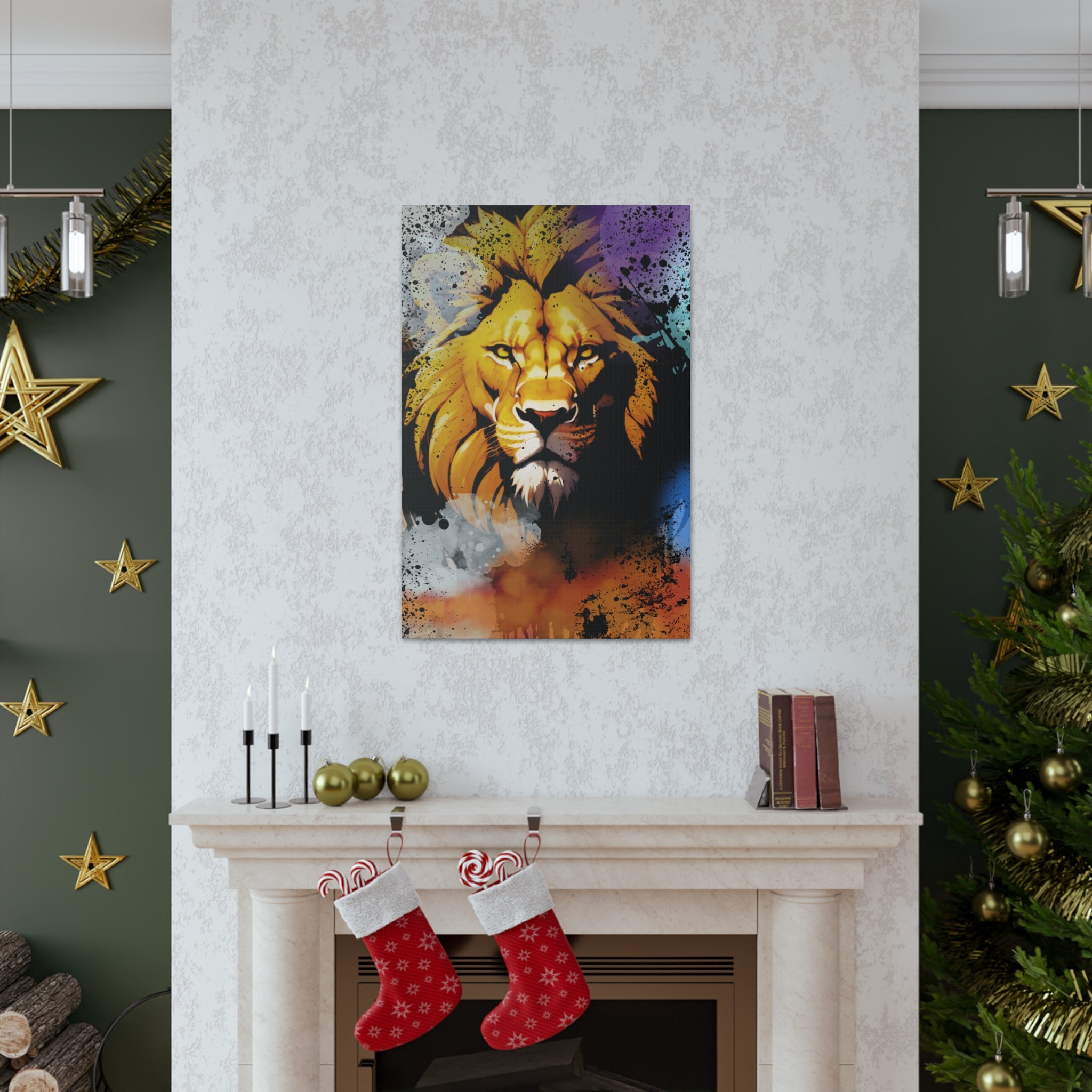 Drip Lion Swag Motif - Canvas