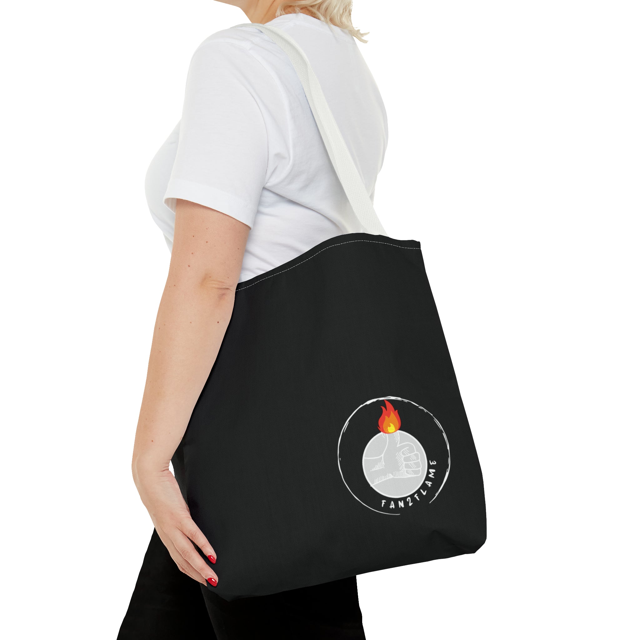 Fan2Flame Black - Tote Bag (AOP)