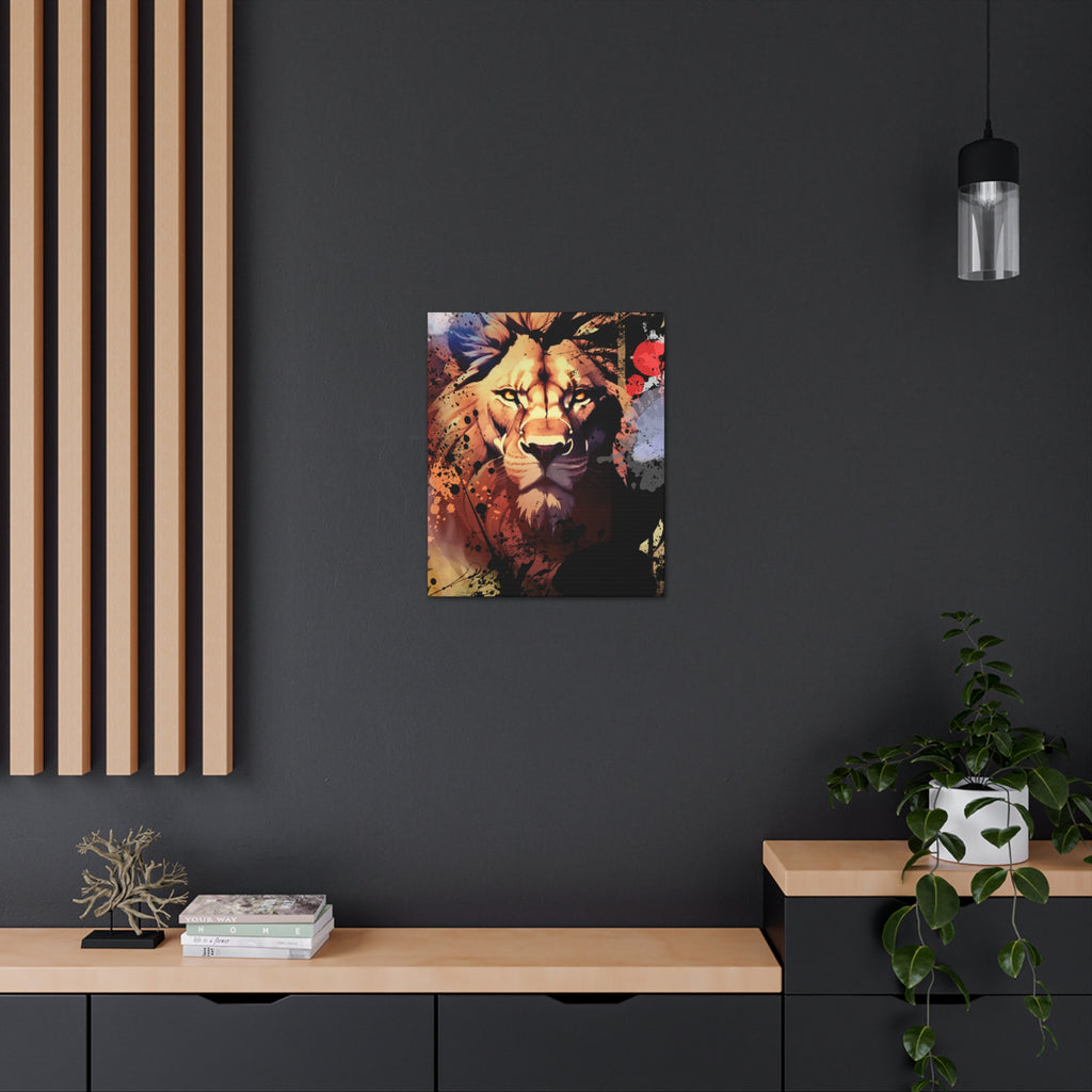 Drip Lion Inferno Motif - Canvas