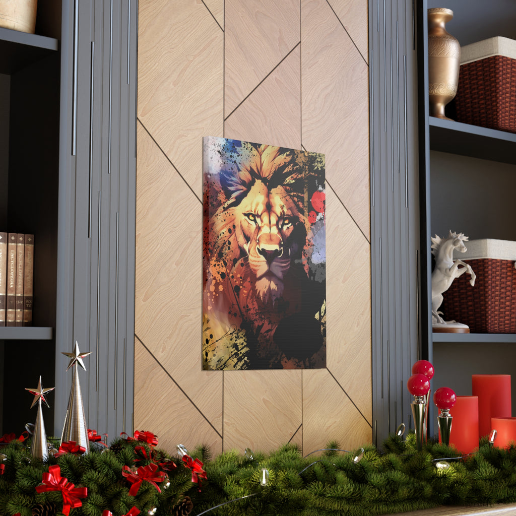 Drip Lion Inferno Motif - Canvas