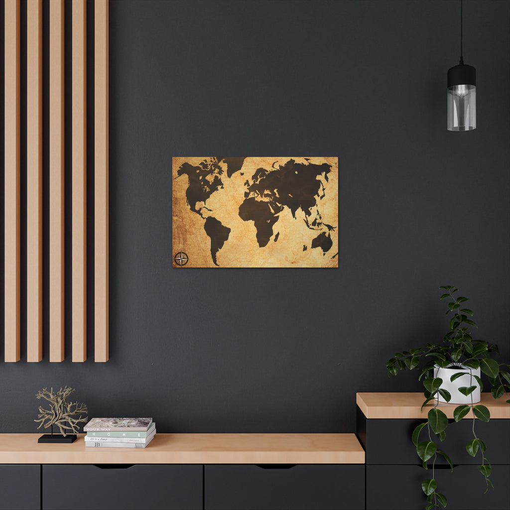 World Map  Espresso Coffee Course - Canvas