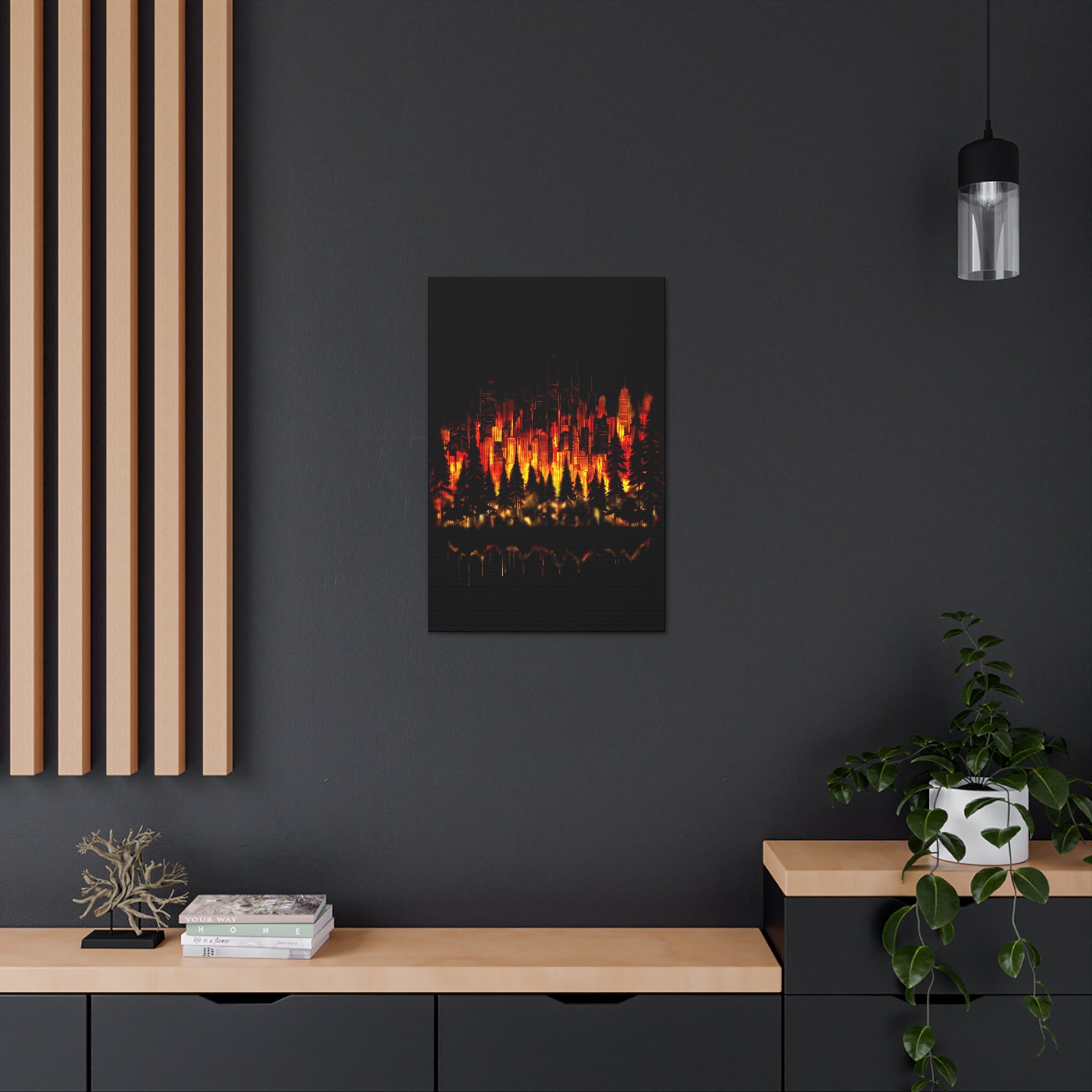 Night Light Life Landscape - Canvas