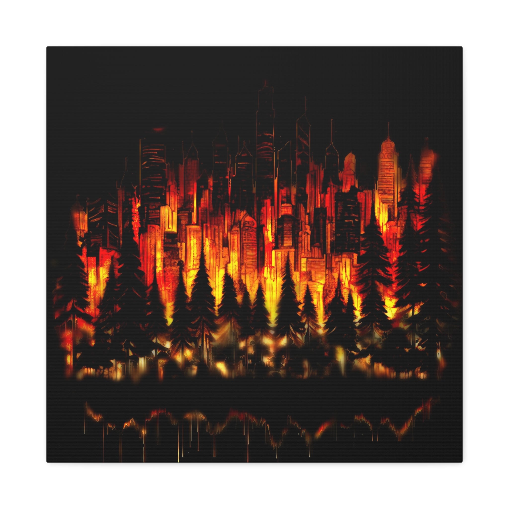 Night Light Life Landscape - Canvas