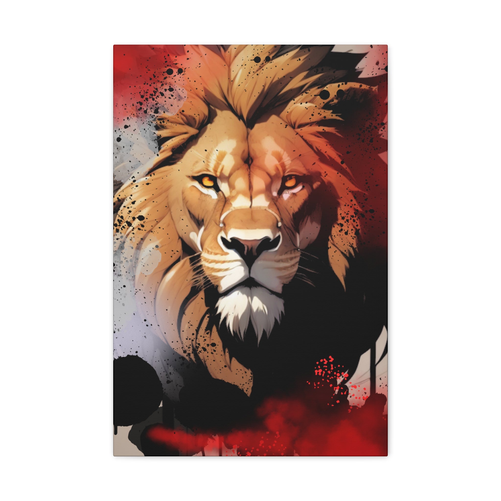 Drip Lion Slate Motif - Canvas