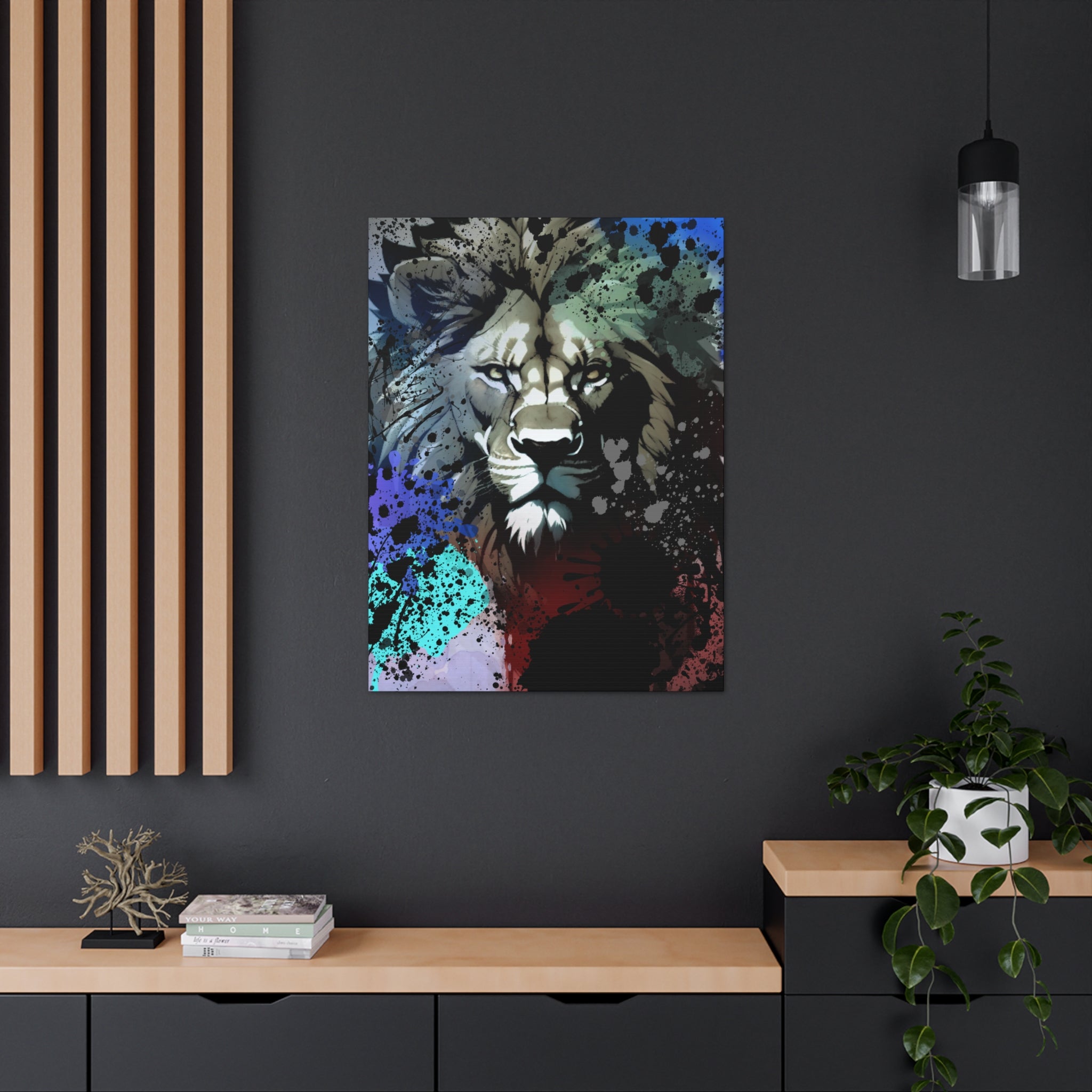 Drip Lion Froze Motif - Canvas
