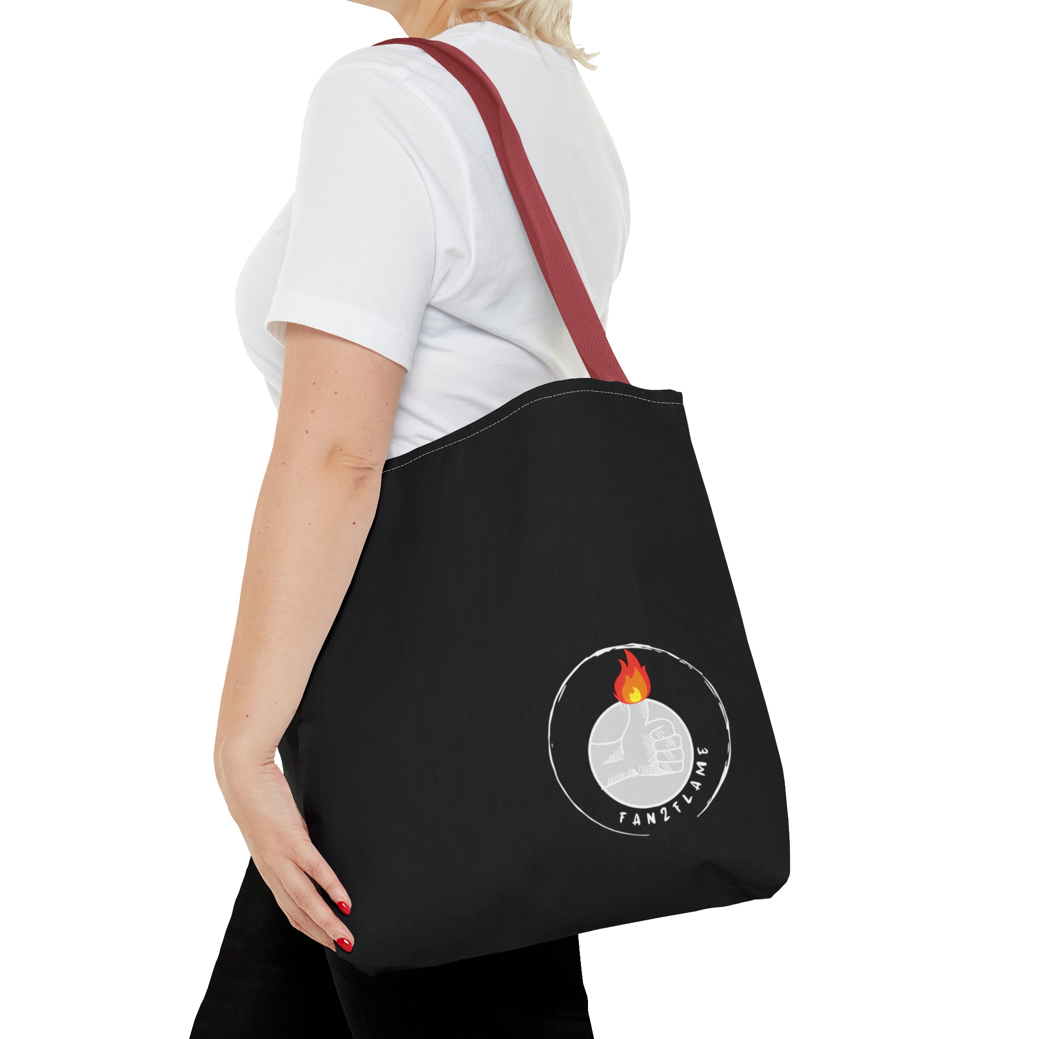 Fan2Flame Black - Tote Bag (AOP)