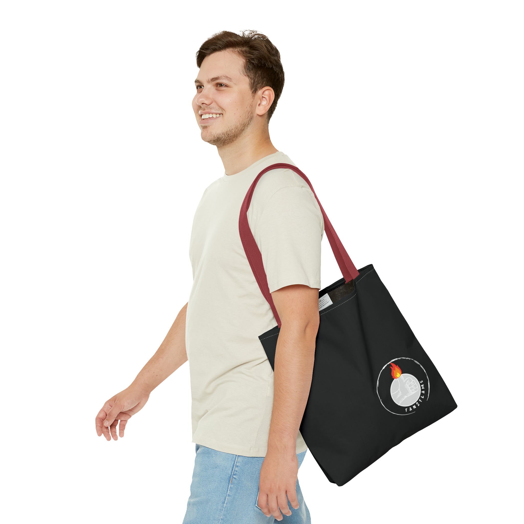 Fan2Flame Black - Tote Bag (AOP)